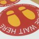 Floor Stickers for Social Distancing. Floor stickers for; smooth surfaces, carpets and for outdoor use.