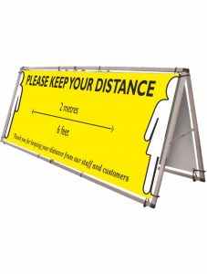 Banners & Banner Frames for Social Distancing. Providing information to your customers and staff to help them protect each other during the coronavirus outbreak