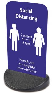 Pavement Signs | Social Distancing 2 Metres (6 Feet)