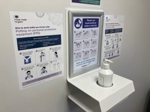 Wall Mounted Hand Sanitiser Unit & Wipe Clean Posters