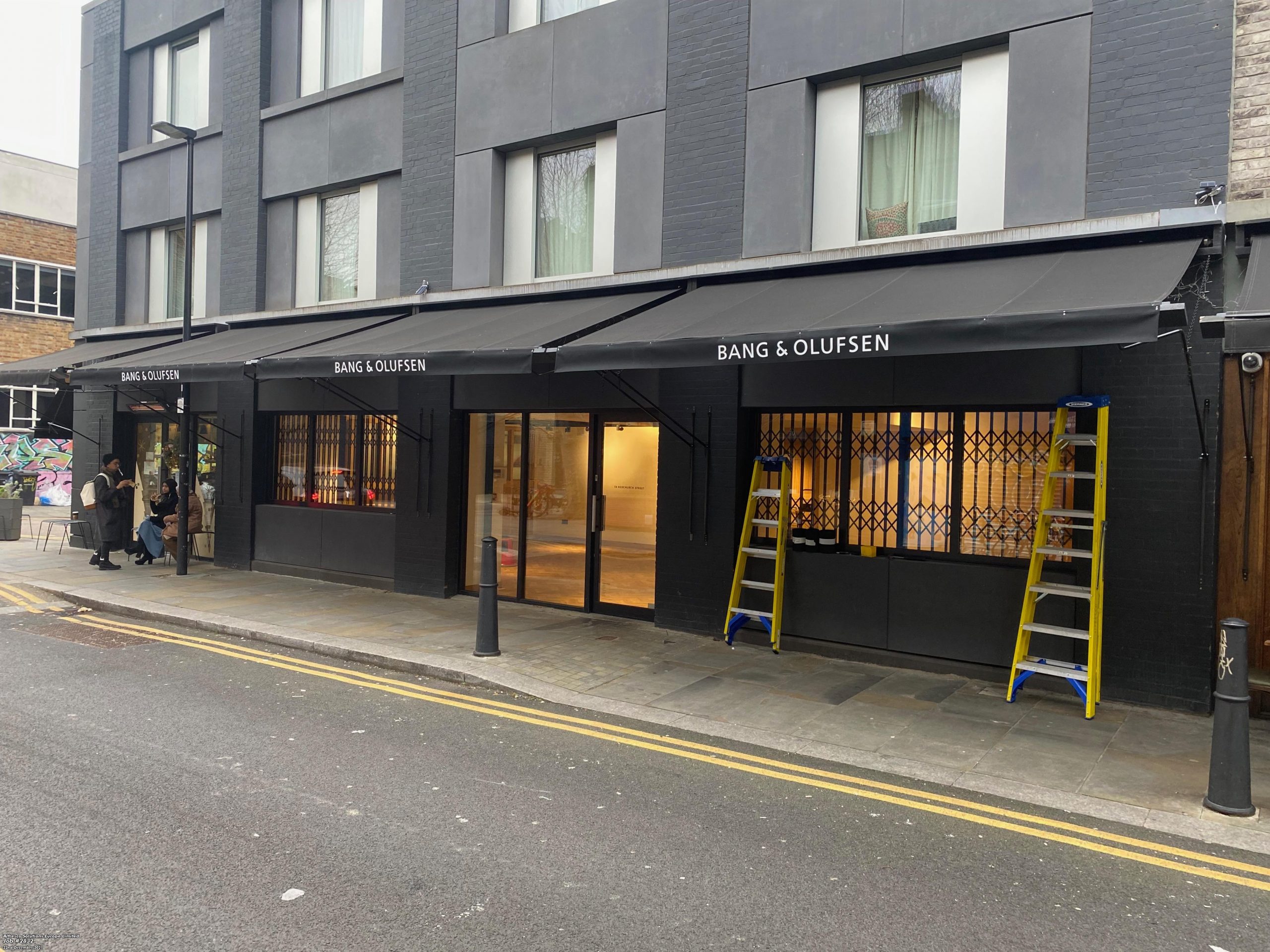 Custom Branded Traditional Awnings in Shoreditch Central London