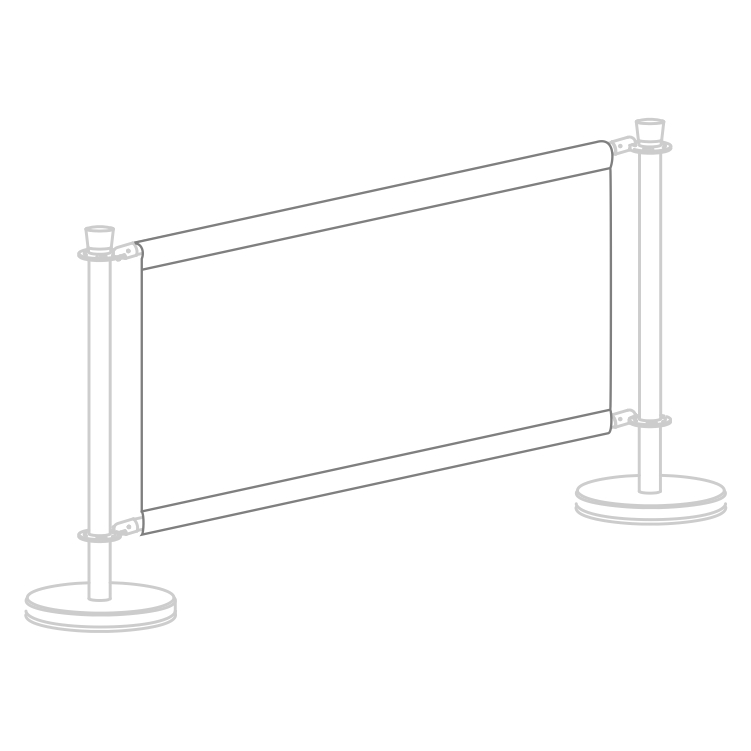Replacement Café Barrier Banners made in R-099 Blanco/White Acrylic Canvas Café barrier banners made from Recasens acrylic canvas are banners designed for use in cafes, restaurants, and other similar establishments.