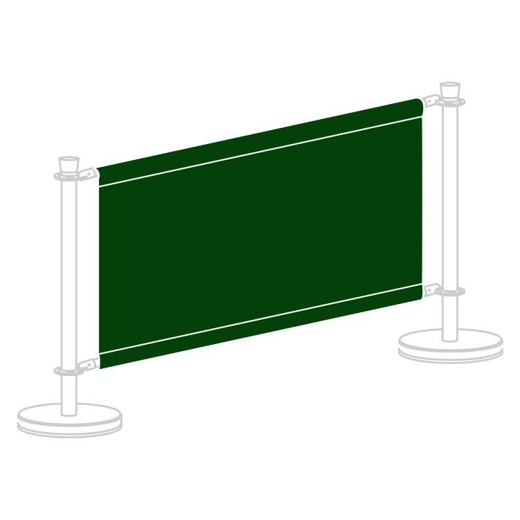 Blank Top & Bottom Pocket Replacement R-163 Green Café Banner. Made from Recasens Acrylic Canvas