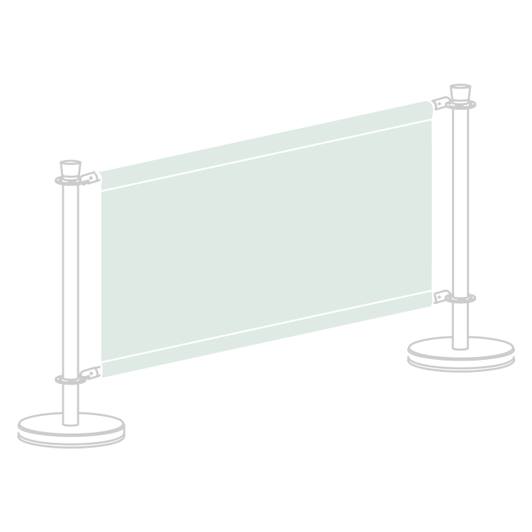 Replacement Café Barrier Banners made in R-415 Marmol/Marble Acrylic Canvas Café barrier banners made from Recasens acrylic canvas are banners designed for use in cafes, restaurants, and other similar establishments.