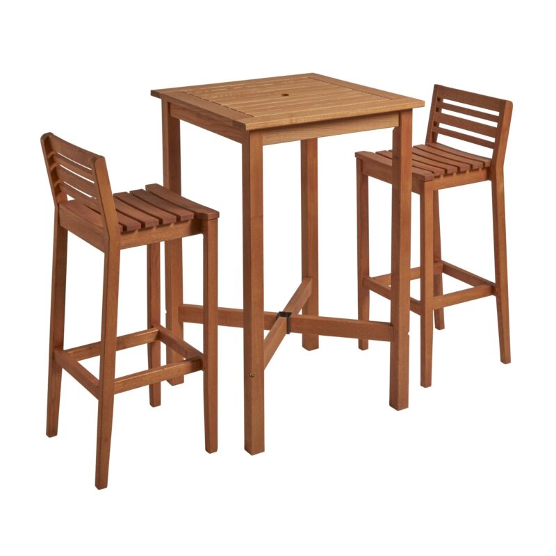 Includes: 1 x MORE Square Bar Height Table (ZA.15164CT) 2 x MORE Bar Stool (ZA.15163ST)