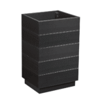 Silicon Roundabout Planter - Black - 450mm (w) x 750mm (h) x 350mm (d) planters are manufactured from EcoWood which consists of 100% recycled material and is a durable synthetic timber that can be left outdoors all year round. They are environmentally friendly, easy to clean and will not rot or splinter so with the correct care they will continue to look good for many years. These Silicon Roundabout planters would be perfectly suited to outdoor areas at your pub, restaurant, and for educational and workspace recreational areas. Plastic planters work well with our café barrier range.