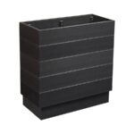 Silicon Roundabout Planter - Black - 750mm (w) x 750mm (h) x 350mm (d) planters are manufactured from EcoWood which consists of 100% recycled material and is a durable synthetic timber that can be left outdoors all year round. They are environmentally friendly, easy to clean and will not rot or splinter so with the correct care they will continue to look good for many years. These Silicon Roundabout planters would be perfectly suited to outdoor areas at your pub, restaurant, and for educational and workspace recreational areas. Plastic planters work well with our café barrier range.