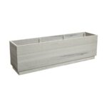 Silicon Roundabout Planter - Whitewash - 1500mm (w) x 450mm (h) x 350mm (d) planters are manufactured from EcoWood which consists of 100% recycled material and is a durable synthetic timber that can be left outdoors all year round. They are environmentally friendly, easy to clean and will not rot or splinter so with the correct care they will continue to look good for many years. These Silicon Roundabout planters would be perfectly suited to outdoor areas at your pub, restaurant, and for educational and workspace recreational areas. Plastic planters work well with our café barrier range.