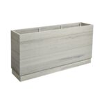 Silicon Roundabout Planter - Whitewash - 1500mm (w) x 750mm (h) x 350mm (d) planters are manufactured from EcoWood which consists of 100% recycled material and is a durable synthetic timber that can be left outdoors all year round. They are environmentally friendly, easy to clean and will not rot or splinter so with the correct care they will continue to look good for many years. These Silicon Roundabout planters would be perfectly suited to outdoor areas at your pub, restaurant, and for educational and workspace recreational areas. Plastic planters work well with our café barrier range.