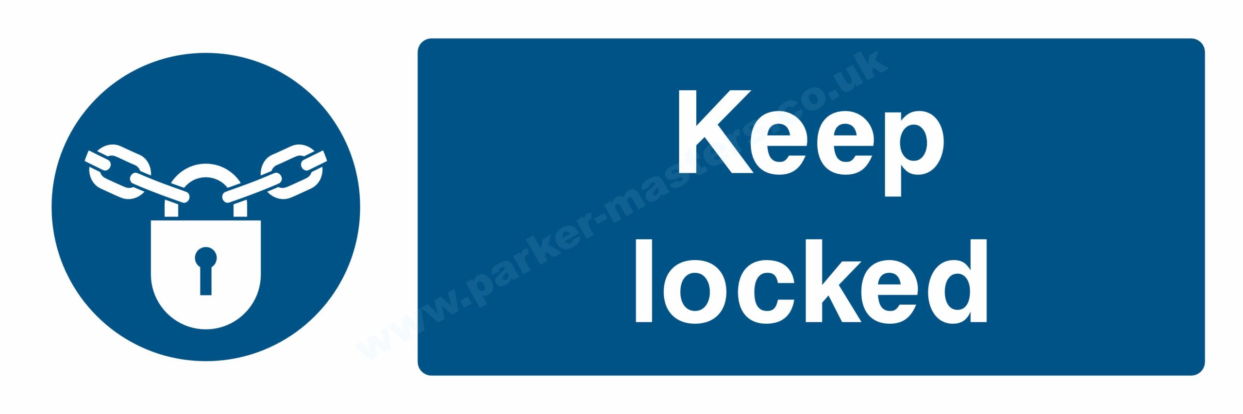 Safety Signs Mandatory Machinery & General. Keep locked.