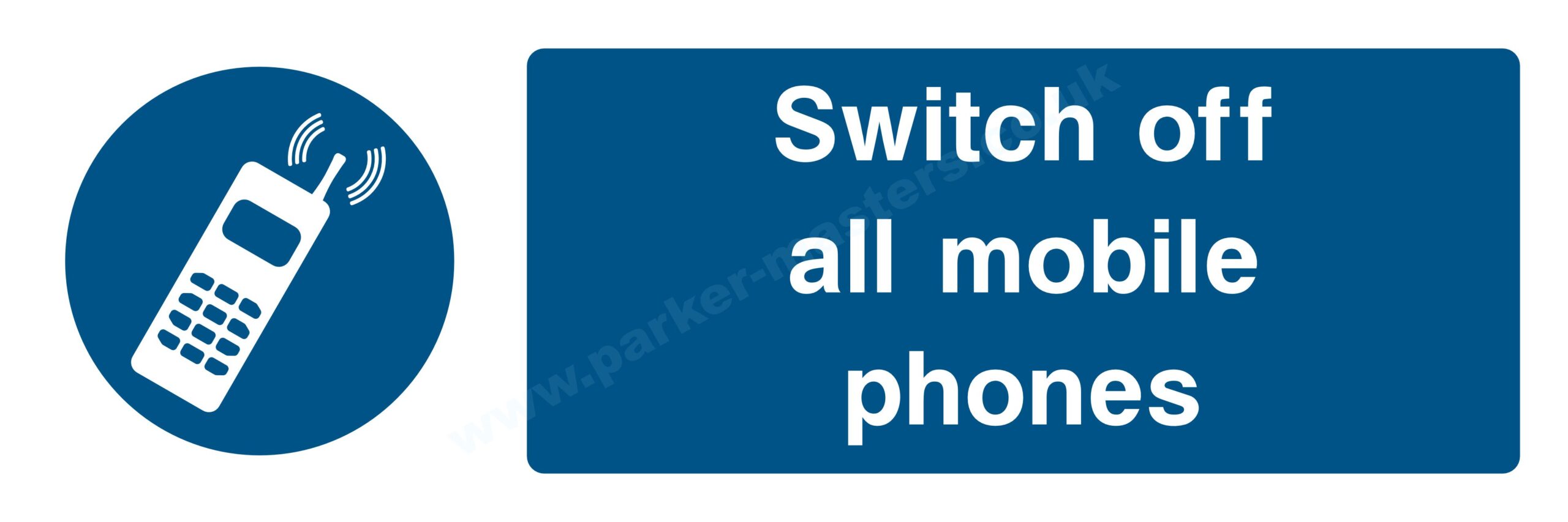 Safety Signs Mandatory Machinery & General. Switch offall mobile phones.