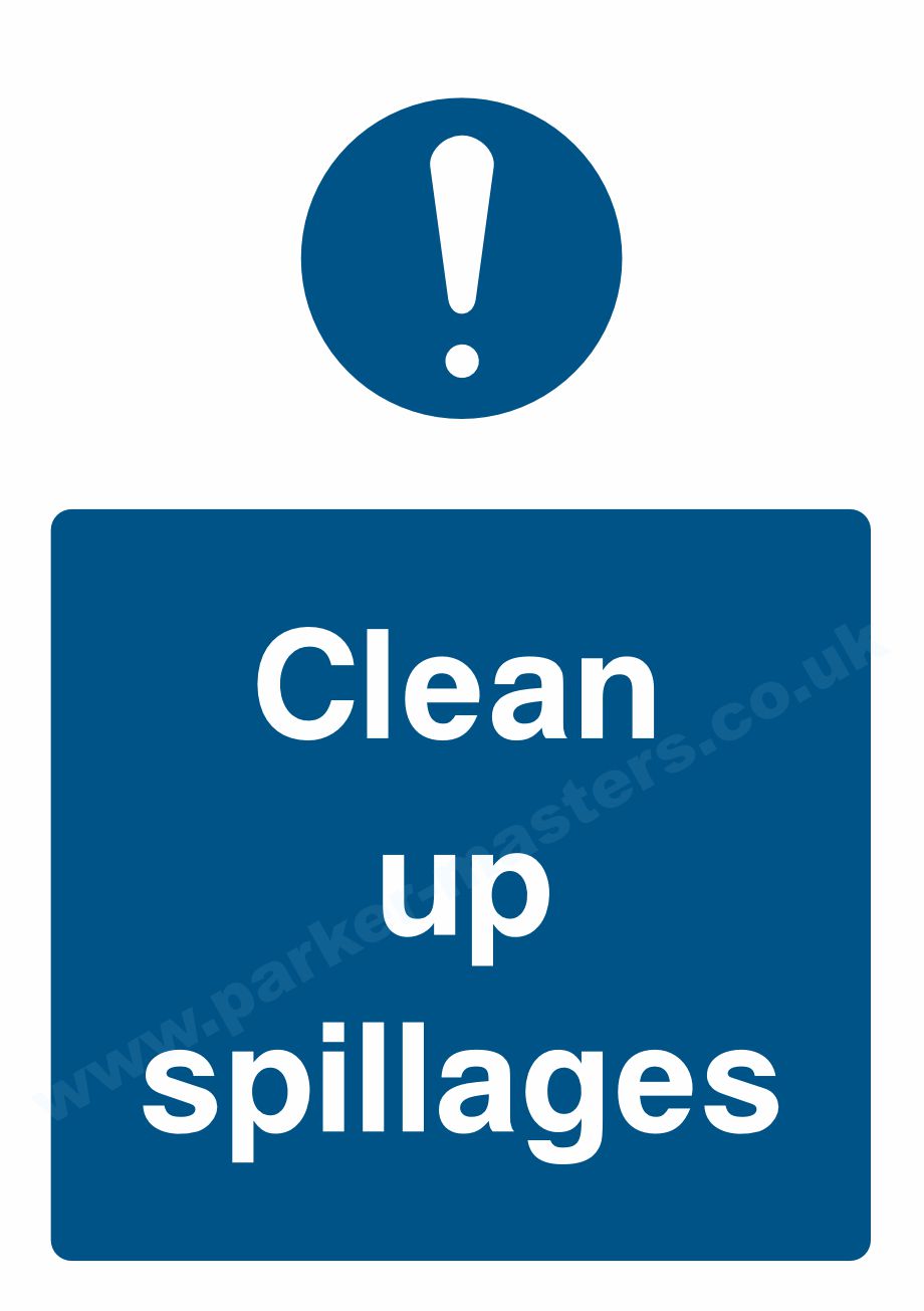 Clean Up Spillages (Portrait)