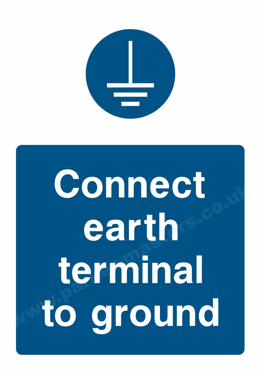 Connect Earth  Terminal to Ground (Portrait)